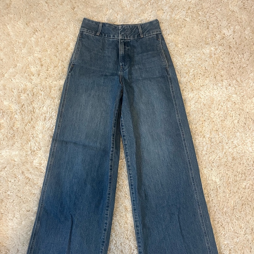 Express Blue Flare Wide Leg Jeans